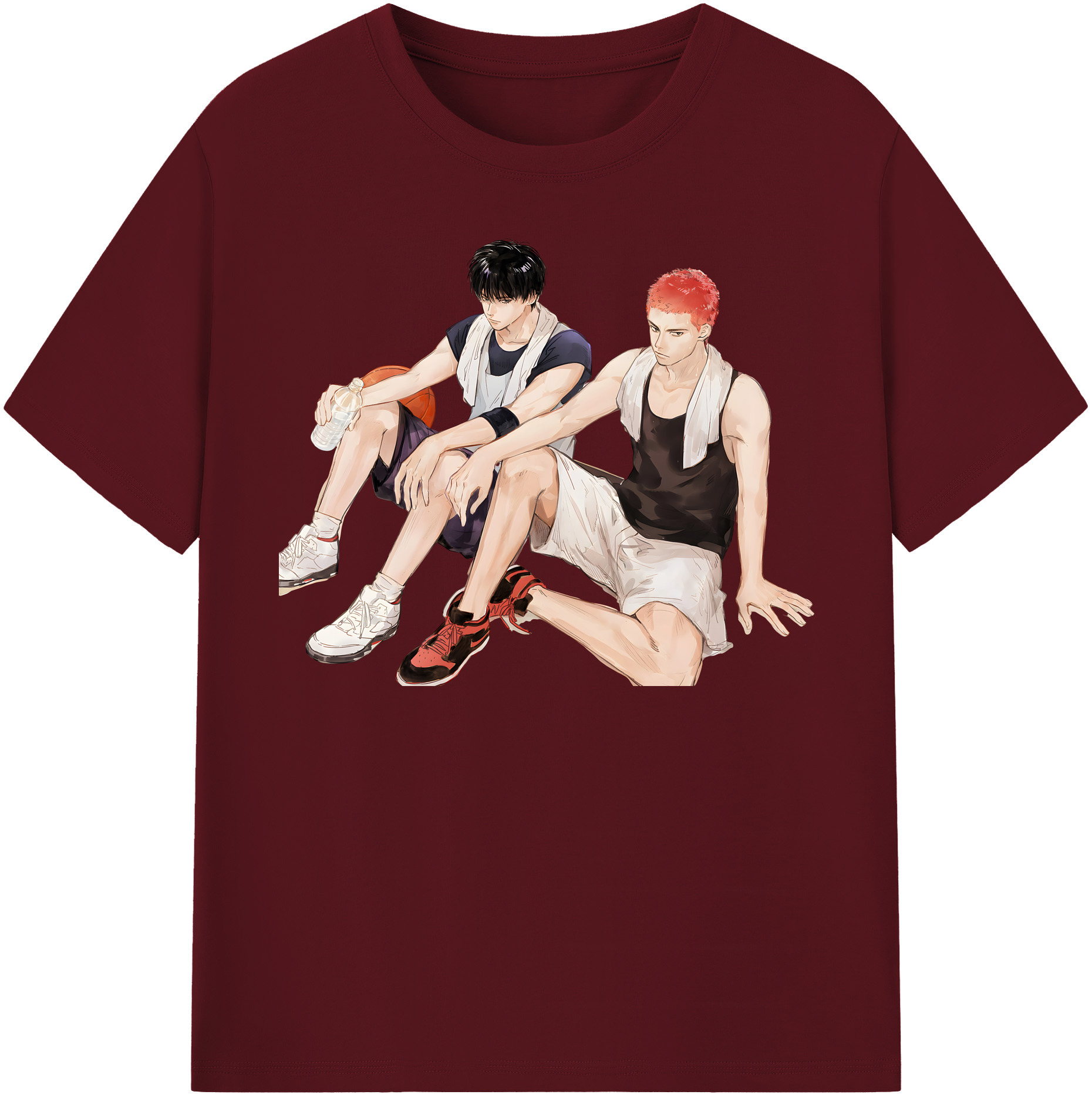 SLAM DUNK／スラムダンク 綿100％半袖Tシャツ（フロントプリント）